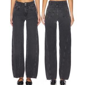 Free People Aster high rise straight black jeans size 30